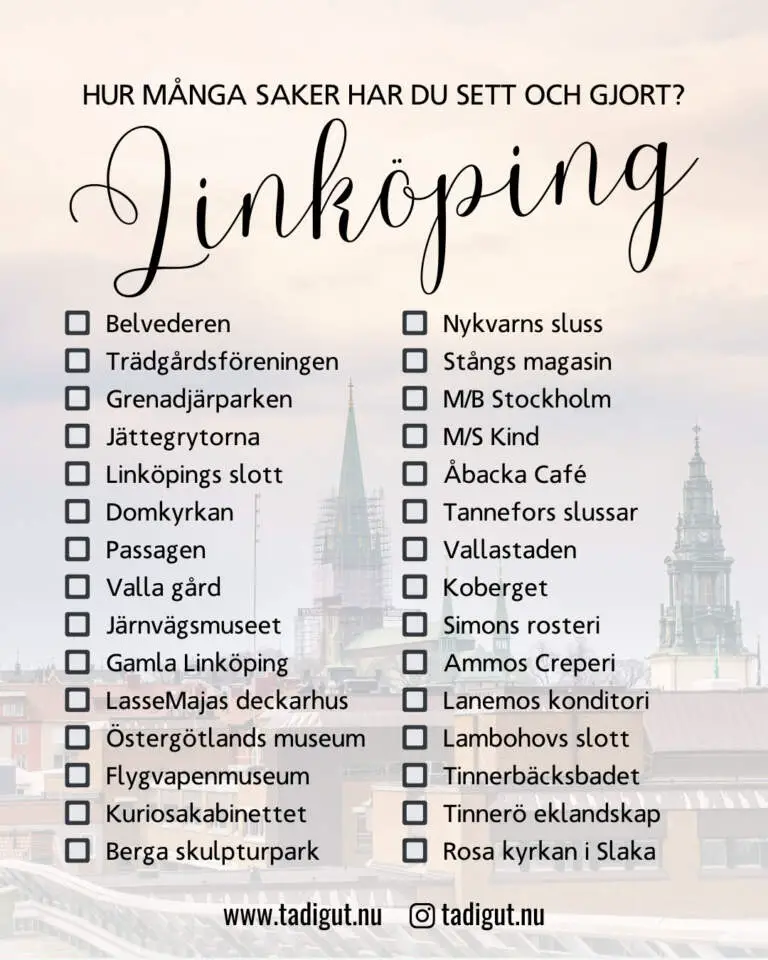 Att göra checklista för Linköping